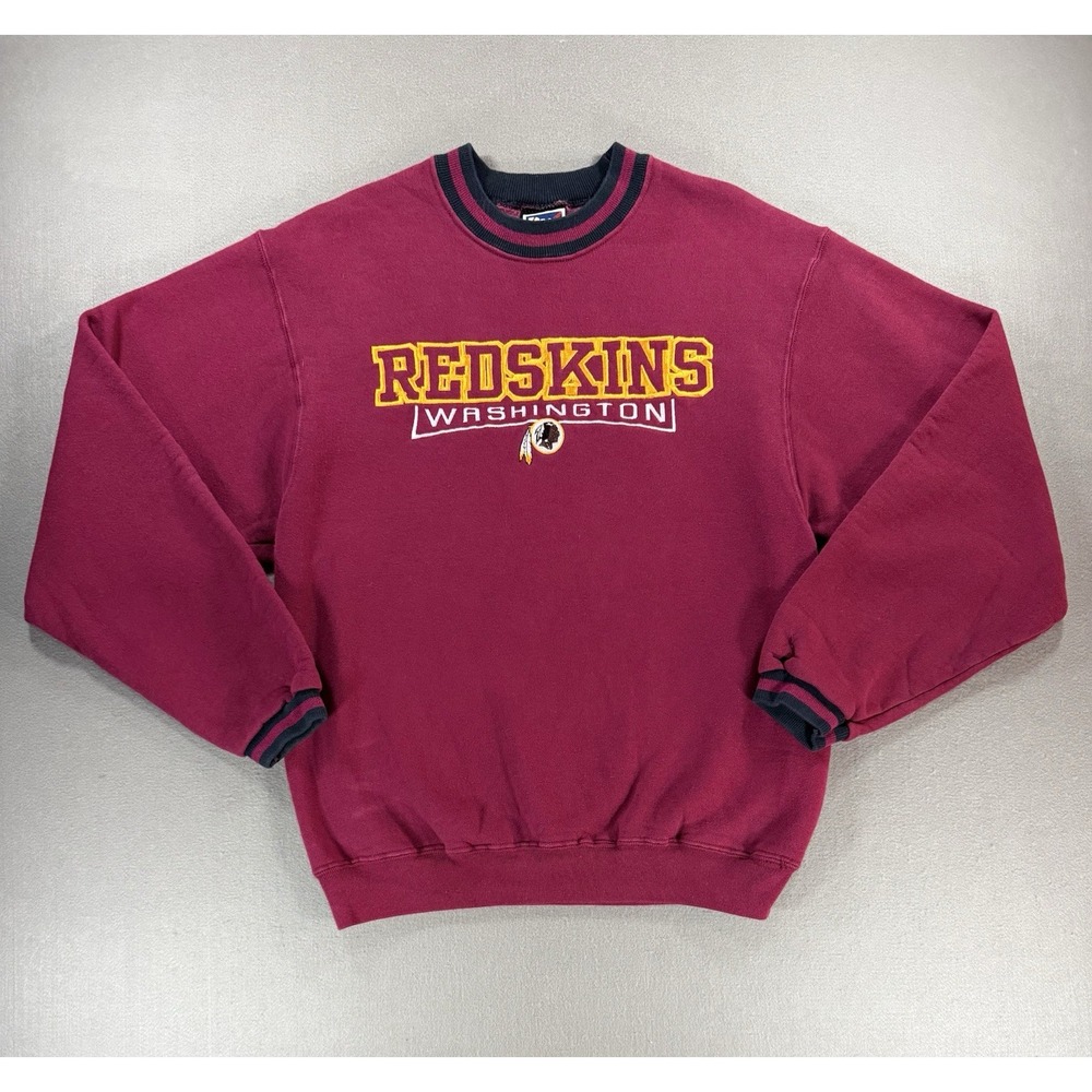 Vintage NFL Washington Redskins Crewneck Sweater Size M Embroidered Pro Player